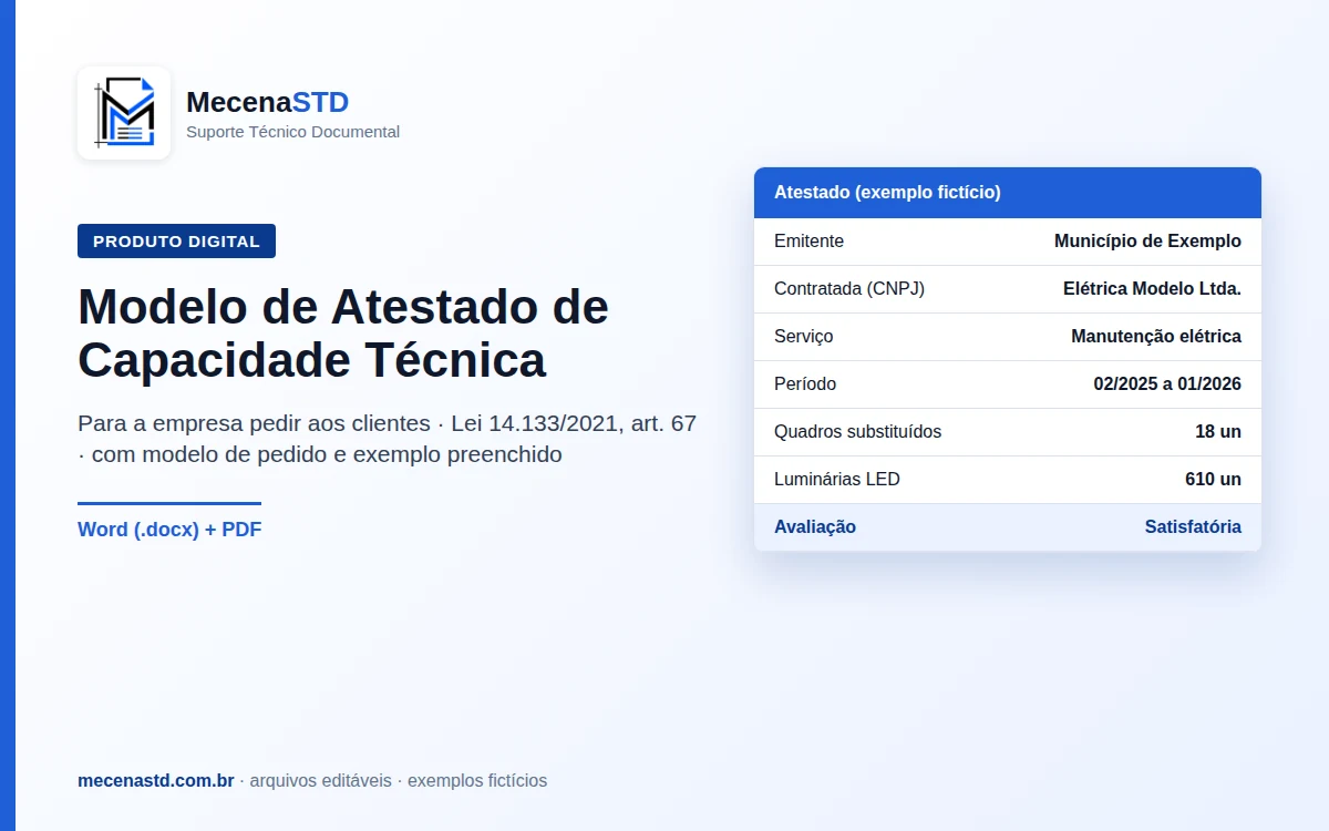 Modelo de Atestado de Capacidade Técnica (para pedir aos clientes)
