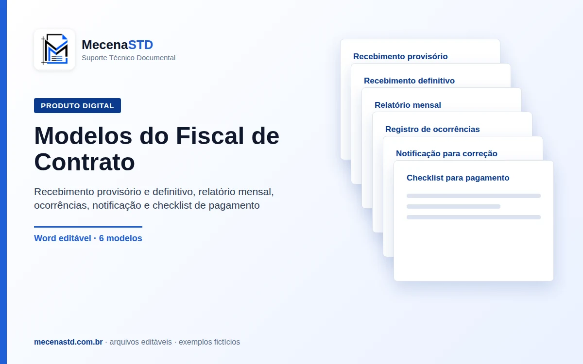 Modelos do Fiscal de Contrato